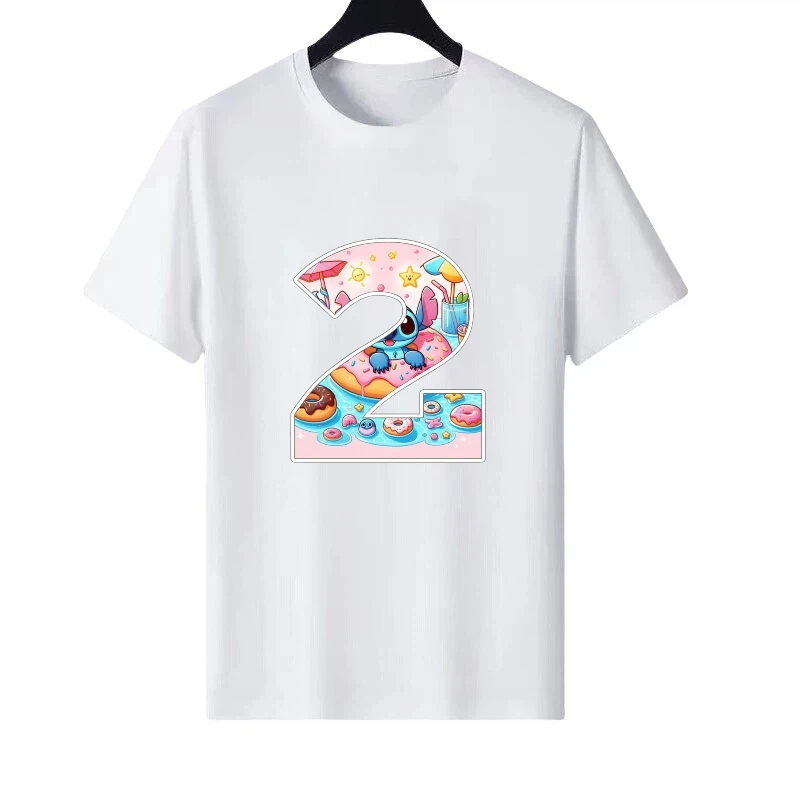 

Disney Stitch с буквенным узором, женская одежда для родителей и детей, белый забавный топ, женские дешевые футболки с короткими рукавами Y2k, мужские блузки