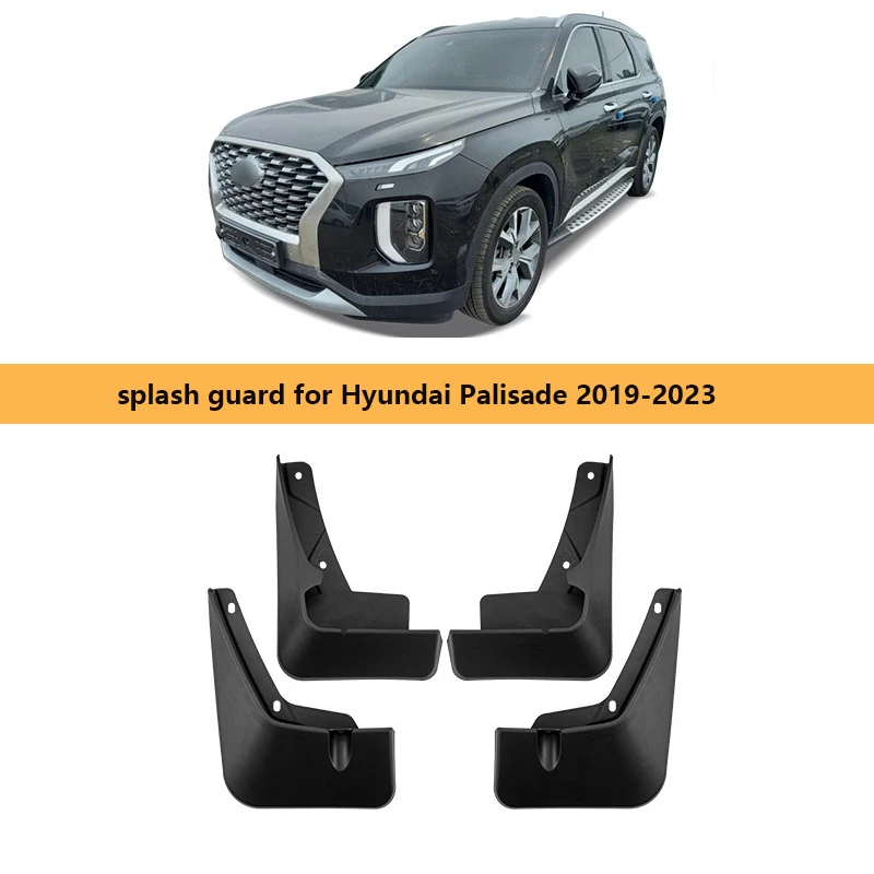 

Car Molded Mud Flaps For Hyundai Palisade 2019 2020 2021 2022 2023 year Splash Guards Mudguards Mudflap Car Accessories