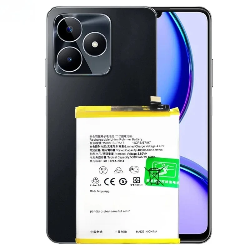 BLPA17 3.89V 5000mAh Mobile Phone Battery For OPPO Realme C53 C67 NFC C67 4G C65 4G High Quality Rechargeable Battery