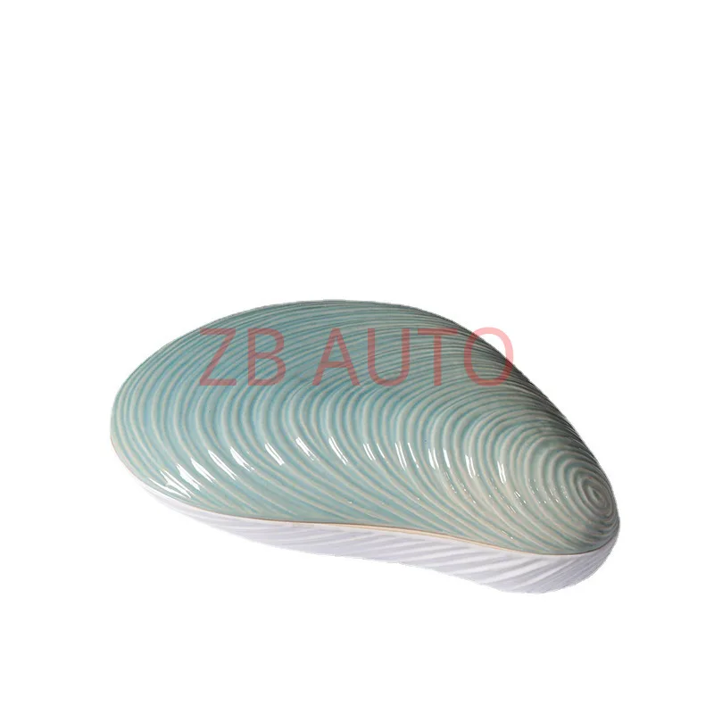 Modern Nordic shells, clam shells, ceramic handicrafts, fruit plates, storage jars, home model room soft decorations