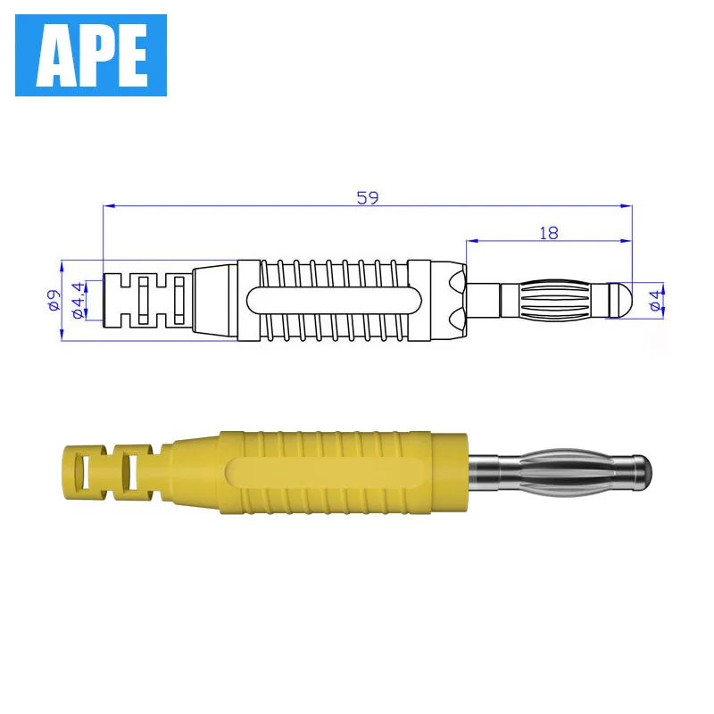 Imagem -03 - Banana Plug Solda Conectores Conectores Masculinos Faça Você Mesmo Adaptadores para Teste Multímetro Cores mm 10pack