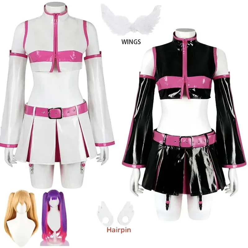 2.5차원 유혹 Liliel Lillyel Lilysa Nigoriri Milliela Mikari Ririsa 코스프레 의상 날개 가발 풀 세트x;8'm6,