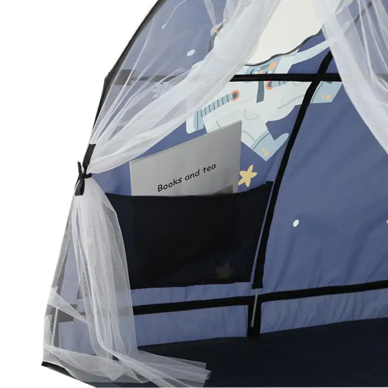 Indoor Toddler Tents Cartoon Stars Moon Privacy Tents Bed Canopy Shelter Cabin Kids Bed Children's Room Decoration Accessories