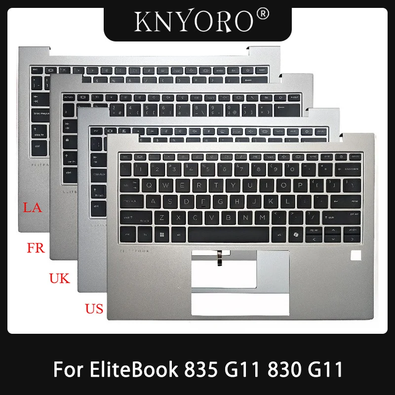 

Оригинальная новая латинская клавиатура США, Великобритания, FR LA для EliteBook 835 G11 830 G11 N92331-001, верхняя крышка упора для рук, верхняя крышка, клавиатура с подсветкой