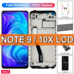 6,53 Zoll für Redmi Note 9 LCD-Display mit Touchscreen, für Redmi Note 9 M2003J15SC M2003J15SG Redmi 10X Display, mit Rahmen