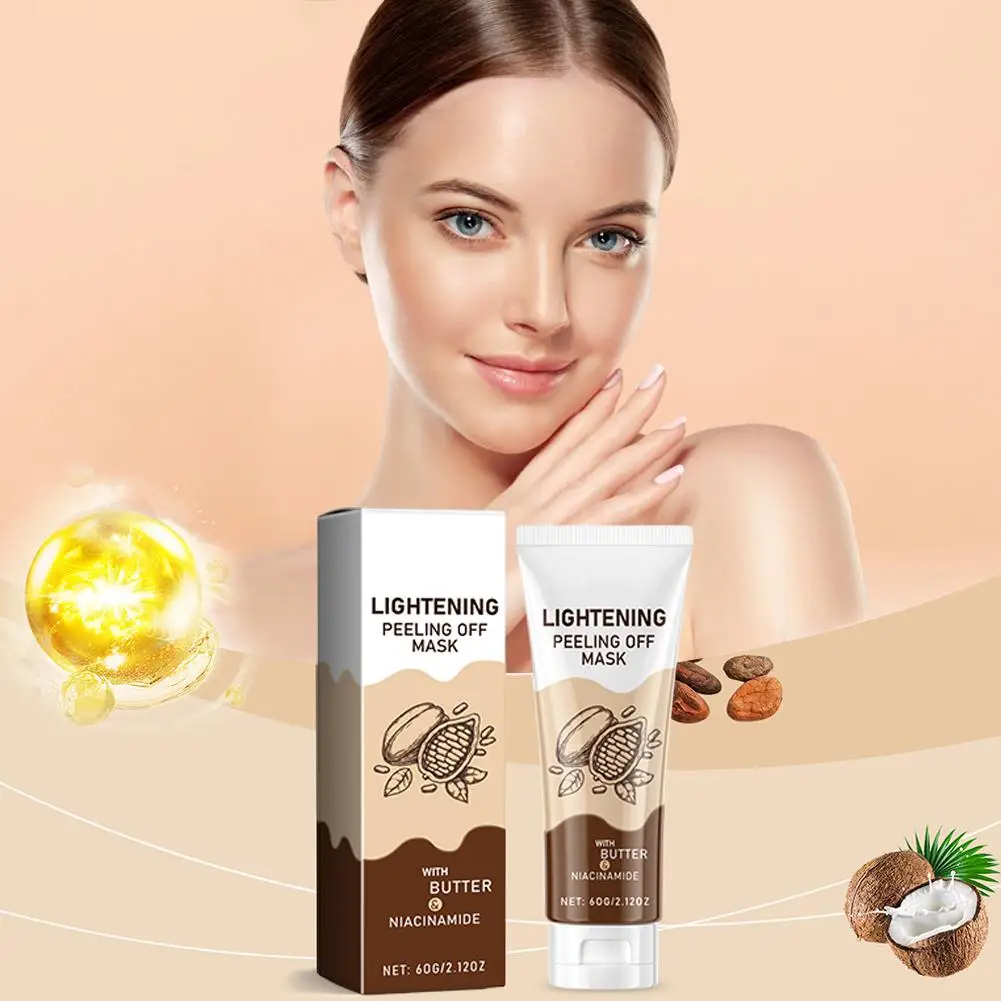 

Chocolate Niacinamide Peel-Off Mask Deep Cleaning Moisturizing Brightening Care Shrink Skin 60g Tone Skin Pores Products Y4I7