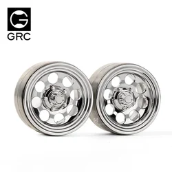 GRC 1.9 Inch Aluminum Chrome-Coat Wheel Rim #G08 For 1/10 RC Crawler Traxxas TRX4 Bronco Axial SCX10 90047 AT4 VS4 D90 #GAX0138A