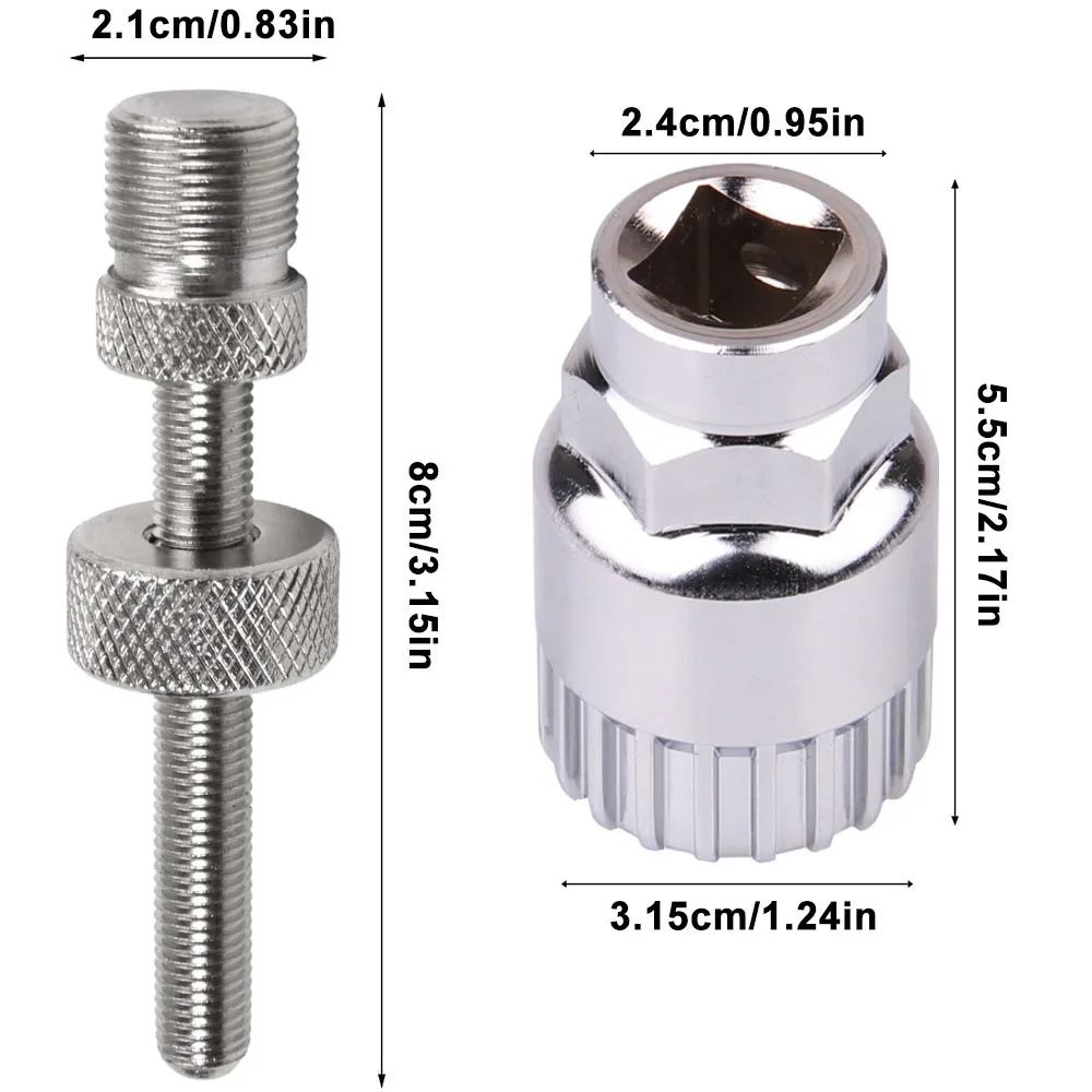 Bicycle Bottom Bracket Remover, Bike Bottom Bracket Tool with Anti‑Drop Device Crank Puller Remover 20 Teeth Anti-Slip Tool