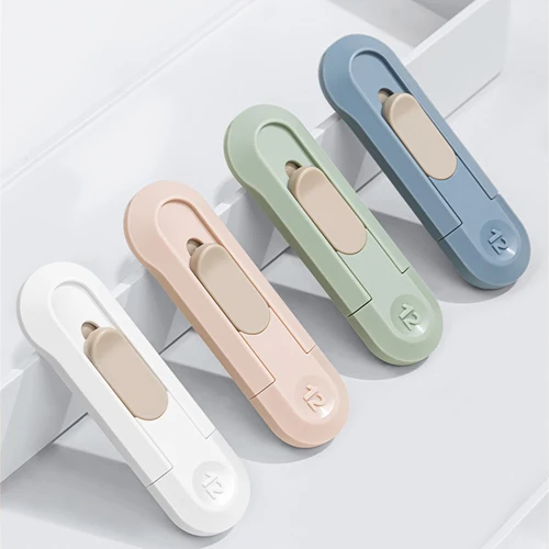 휴대용 미니 종이 커터, 자동 리바운드 박스 오프너, 사무실, 학교, 가정 용품, 고품질 아트워크 나이프