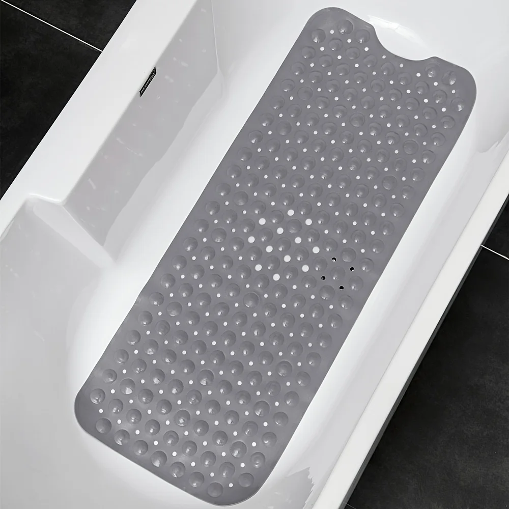 1Pc non-slip shower mat bathtub mat with drain holes and suction cups machine washable household bathroom shower carpet bathroom