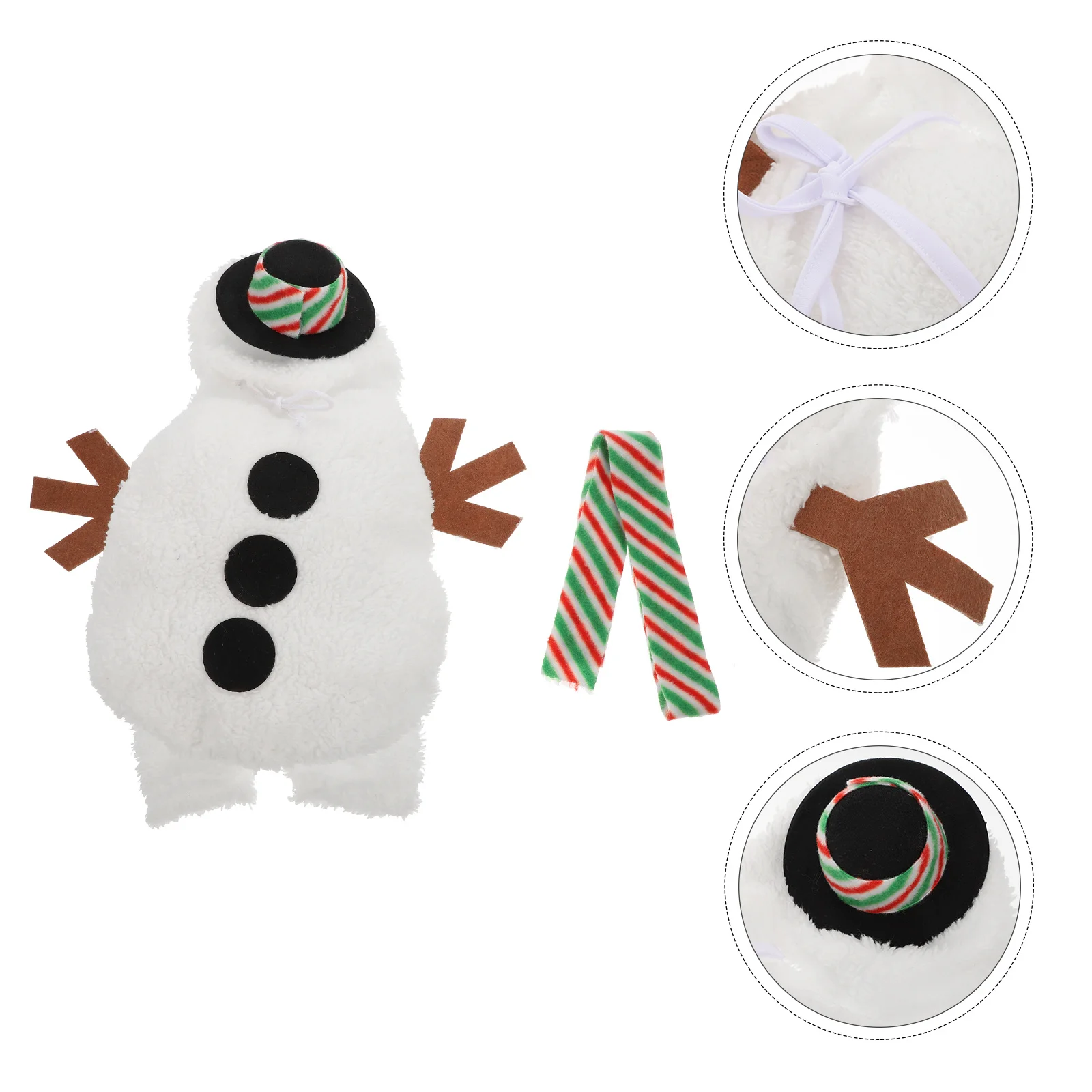 

1Pcs Dog Warm Xmas Pet Clothes Winter Snowman Design Comfortable Small Puppy Clothes Outdoor Snowman Design Pet Outfit