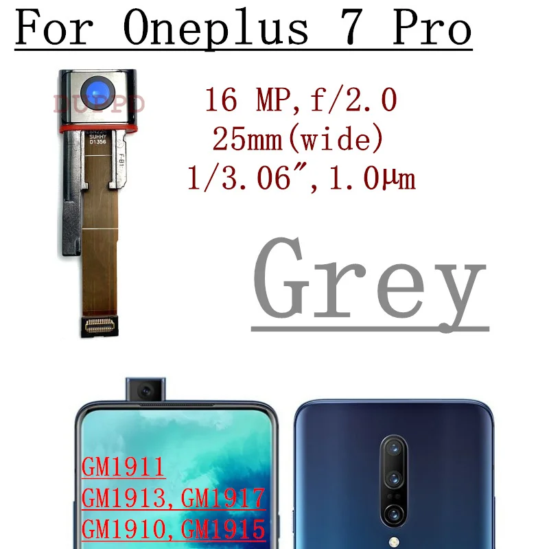 Original Rear Camera For Oneplus 7 Pro 1+7Pro Selfie Front Facing Lift Camera Bracket Motorized Pop-up Assembly Module Parts