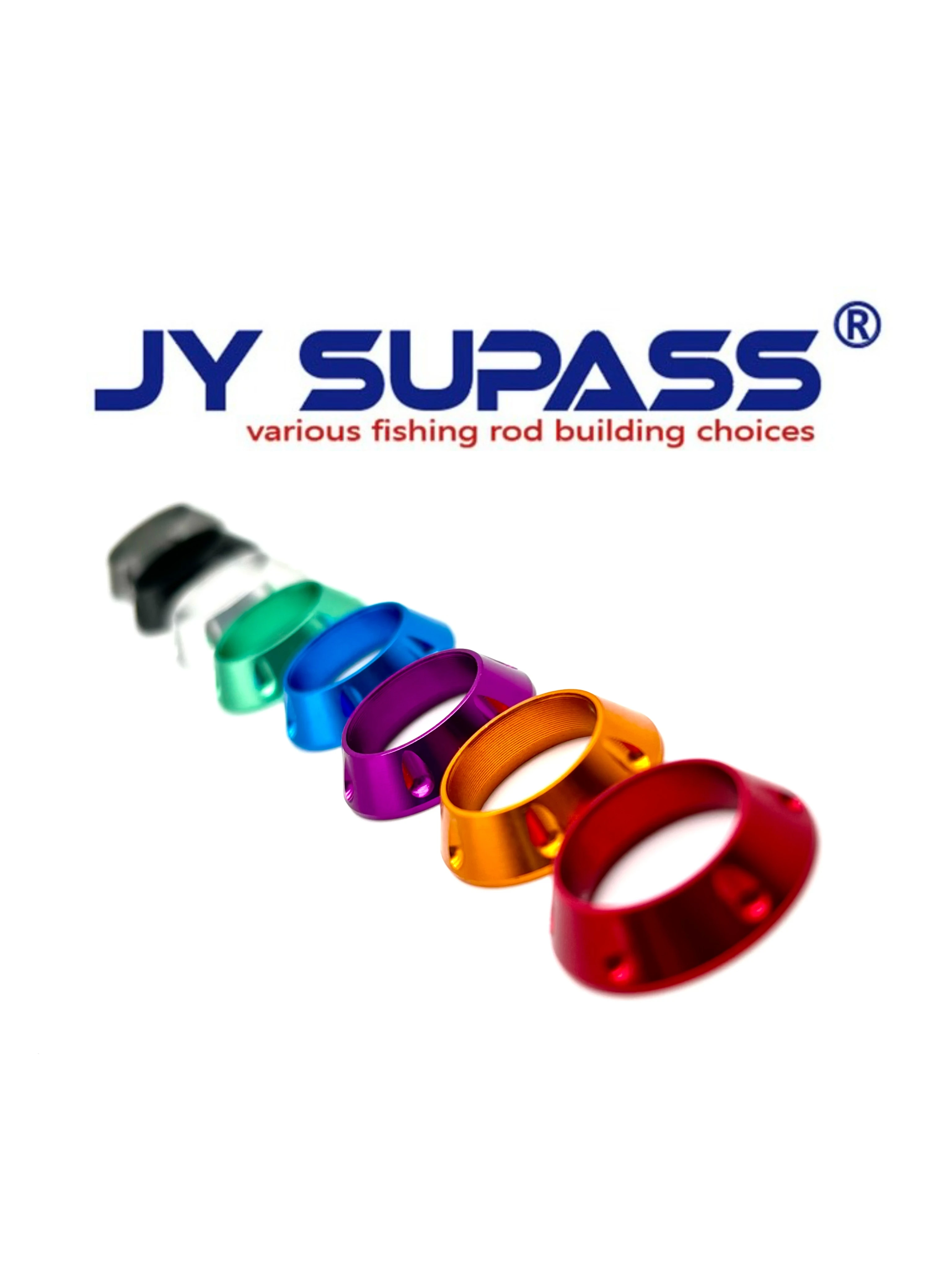 JY SUPASS 5pcs fishing rod custom trim rings Diy fishing rod repair aluminum winding check