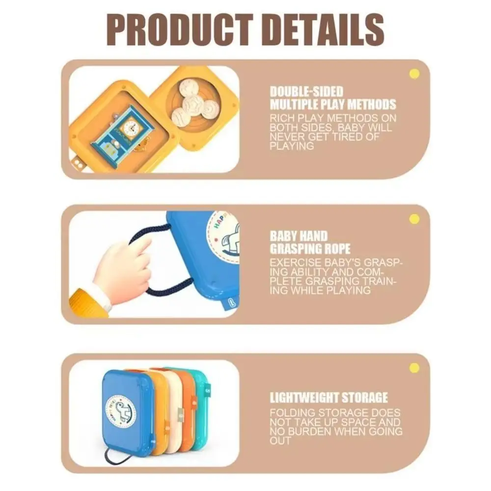 Folding Busy Cube Toy Puzzle Polyhedral Multifunctional Stacking Toy DIY Early Education Sensory Board Children Girls Boys