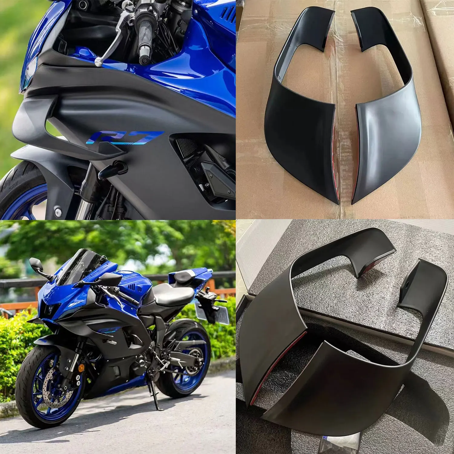 For Yamaha YZF-R7 R7 2020 2021 2022 2023 2024 YZFR7 Motorcycle Winglets Aerodynamic Wind Side Wings Spoiler Fairing