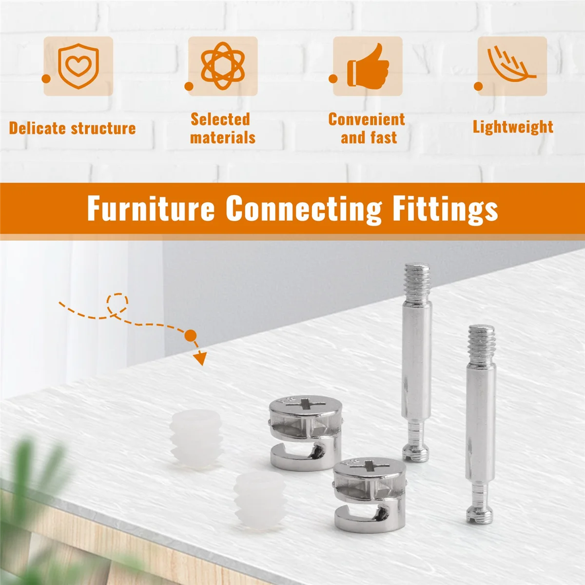 تركيب كاميرا الأثاث الرائج الآن مع وتد وصامولة مدمجة مسبقًا (مجموعة من 5)