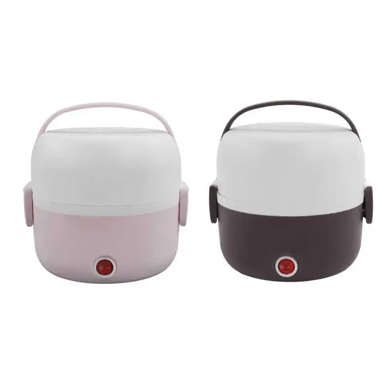 2 Layers Electric Heating Lunch Box Portable Electric Heating Bento Lunch Box Food Storage Warmer Container EU Plug 220V