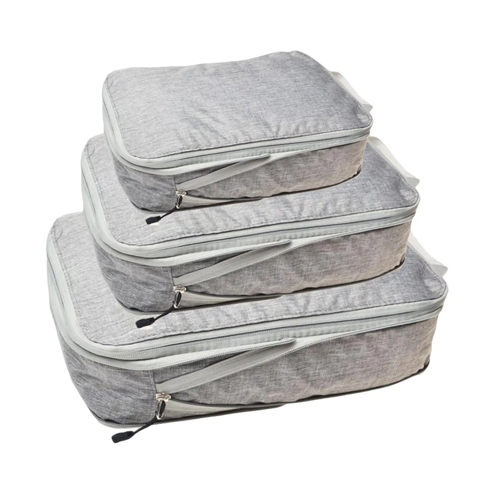 3 Piece Foldable Luggage Organizer Waterproof Nylon Lightweight Travel Storage Packing Organizer Laundry Bag Compression Pouch