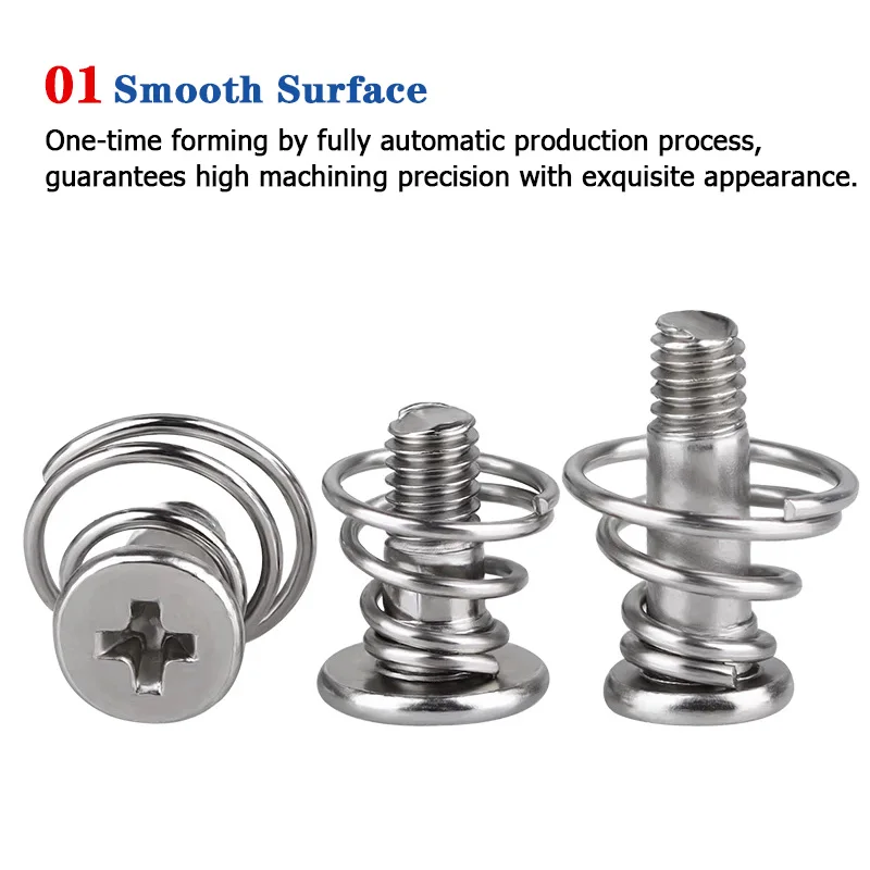 50pcs M2 M2.5 Springs Screw For Graphics Card Computer CPU Mainboard Radiator Fixing Bolts DIY Phillips Step Screws