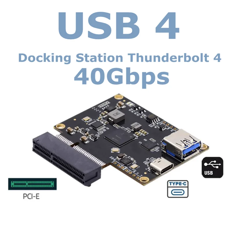 Thunderbolt 4 to PCI-E 4X Thunderbolt External Graphics Card Expansion Dock USB4 Core Adapter Board 40Gbps Type-c High Speed