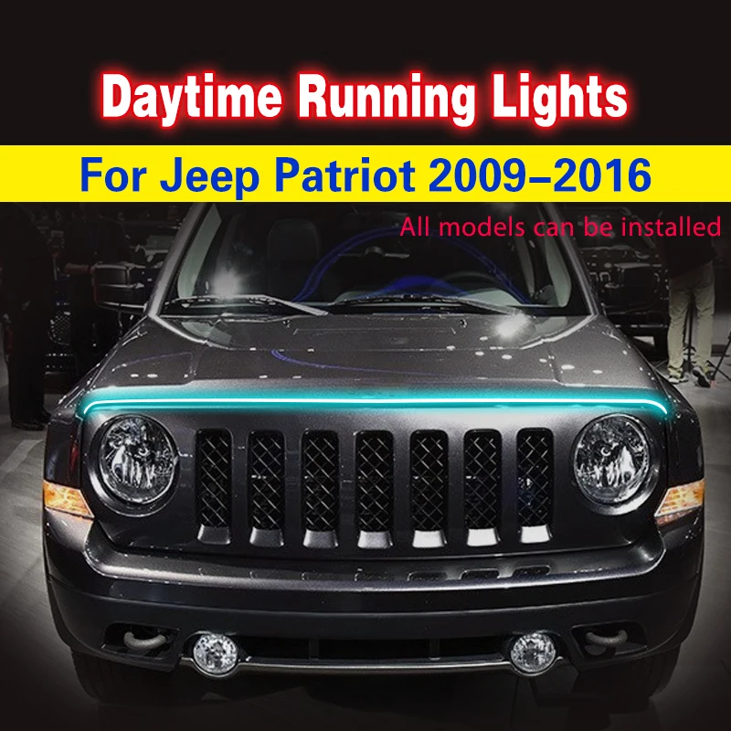 1szt 12V LED Światło przeciwmgielne do jazdy dziennej Światło dzienne DRL Pasuje do Jeep Patriot 2009-2016 Samochodowe dekoracyjne lampy atmosferyczne