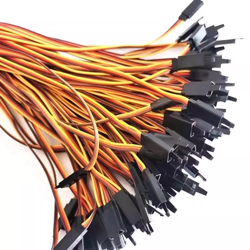 2/10Pcs 100 /150 / 200 / 300 / 500 / 1000mm Anti-loose 60 Core Servo Extension Lead Wire Cable For RC Futaba JR Male to Female