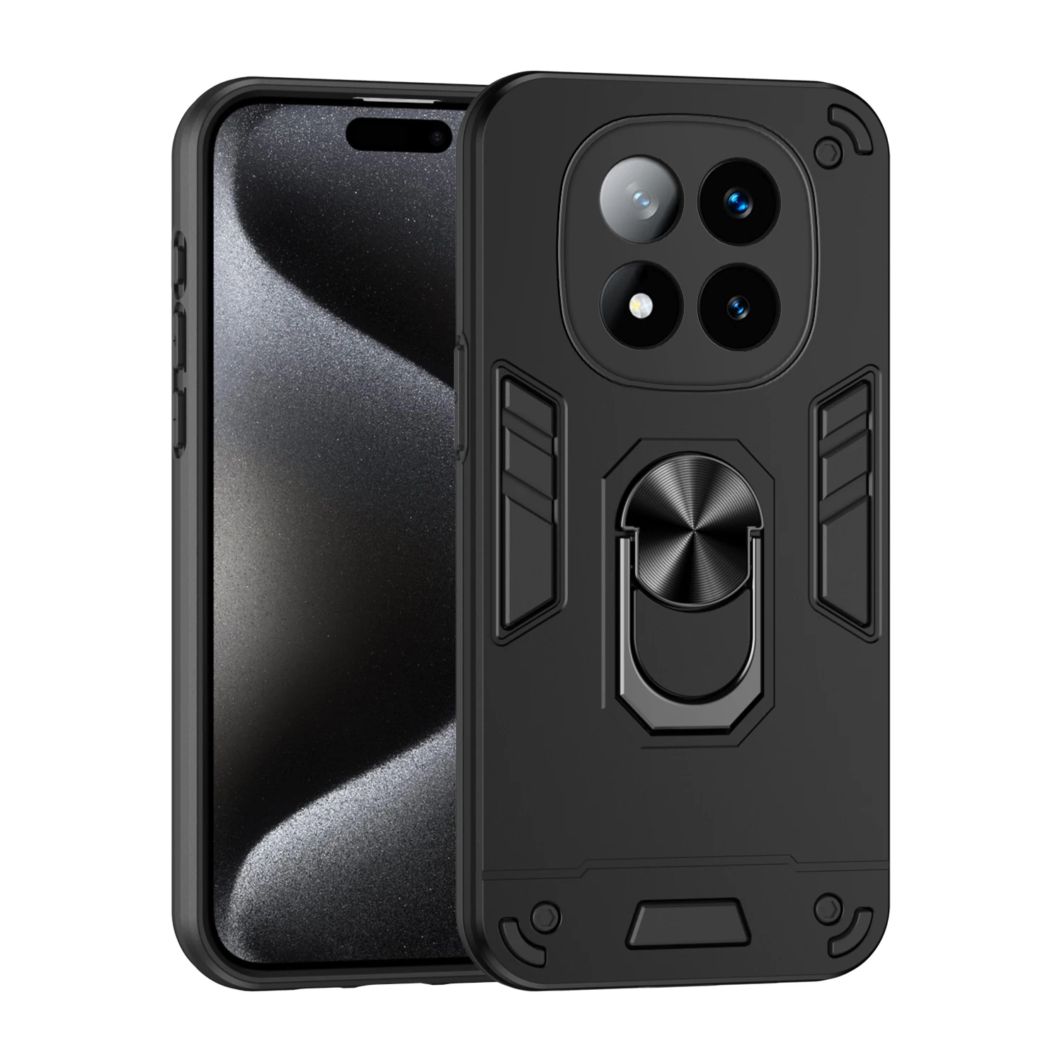 Militärische Schutzhülle für Xiaomi Redmi Note 15 Pro 5G Note 14 Pro+ Plus Stoßfeste Schutzhülle mit Ringständer Fundas Coque