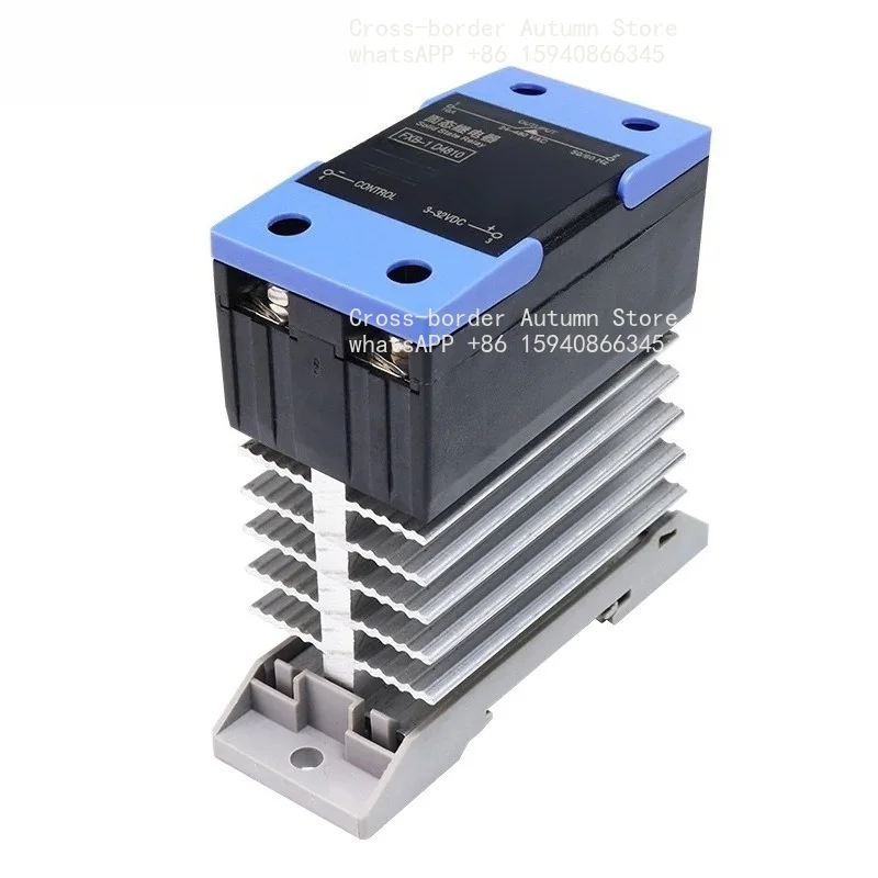 Solid State Relay VaneAims Din Rail Mounting Single Phase SSR With Heat Sink 10A-120A DC Control AC DC Control DC AC Control AC