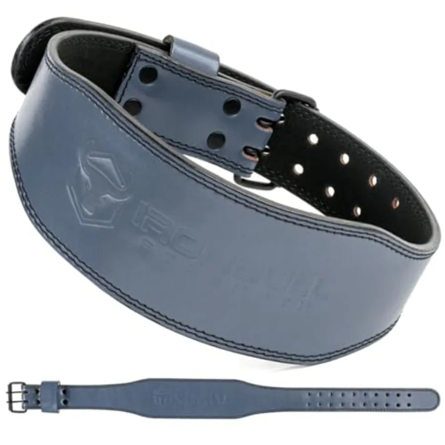 Cinturón de Levantamiento de Pesas de Cuero de 7 mm, Aprobado por la IPF, de 4 a 2 Pulgadas de Ancho, para Levantamiento de Pesas, Halterofilia Olímpica, Gimnasio y Entrenamiento
