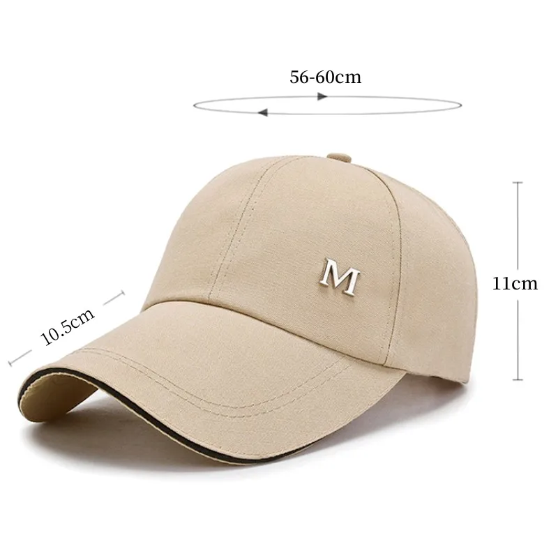 Summer Baseball Caps Men Women Cotton Embroidery Snapback Hip-Hop Sport Fishing Golf  Sun Hats Casual Long Brim Sunscreen Caps