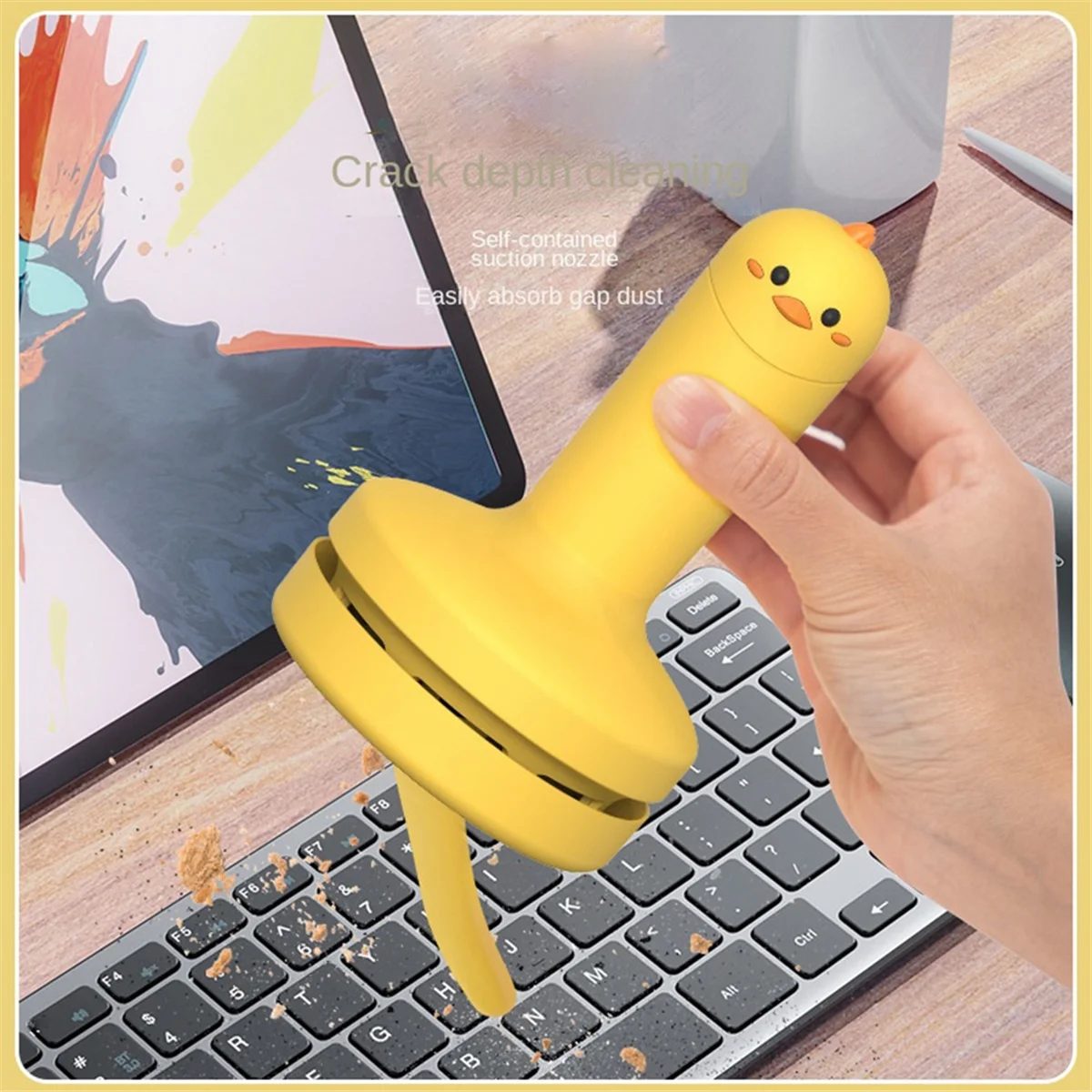 Mini Desktop Vacuum Mini Desktop Vacuum Cleaner with Usb Rechargeable Cleaning Brush