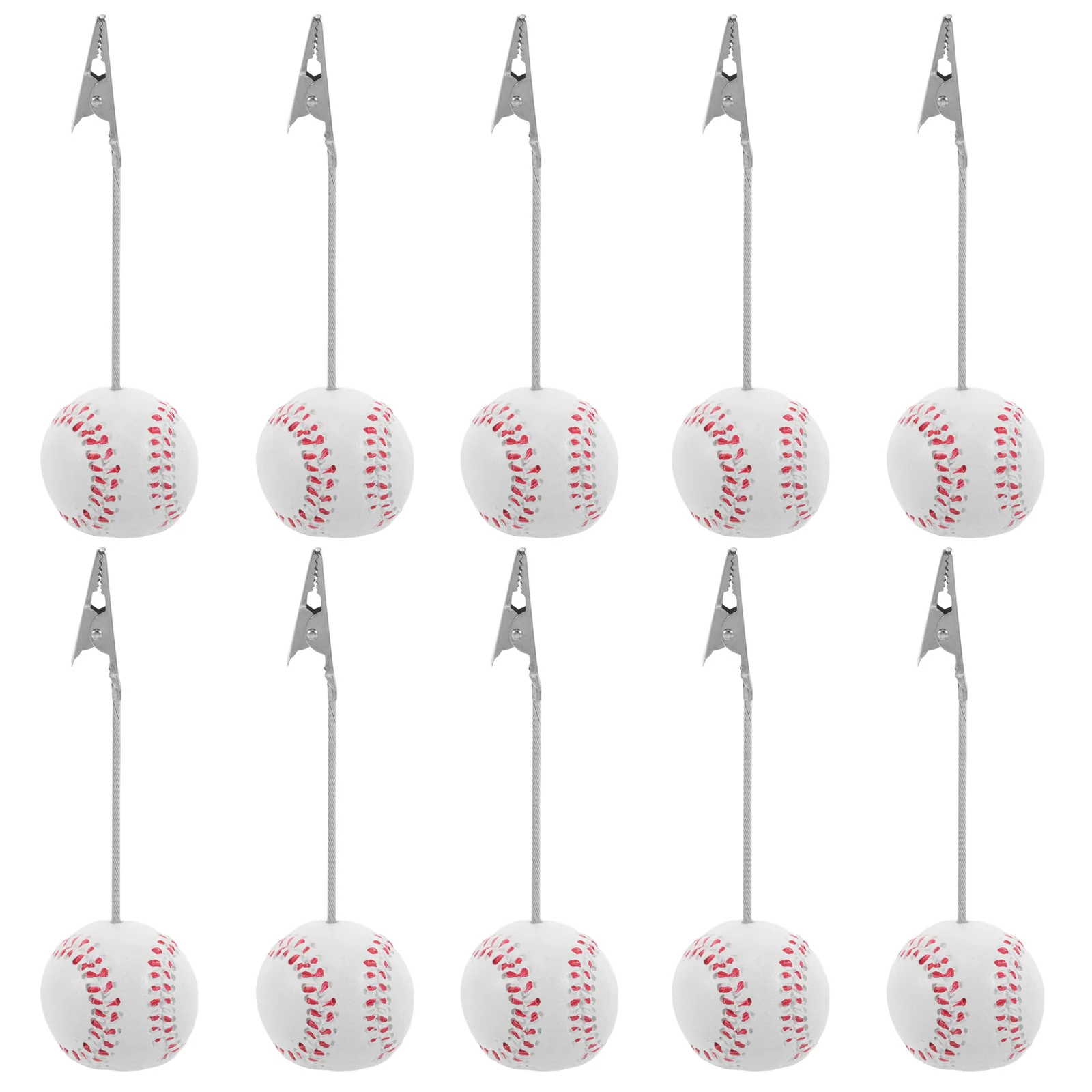

10Pcs Baseball Theme Card Holders Resin Place Card Stands for Table Display Sports Party Event Decoration Name Tag Clips Memo
