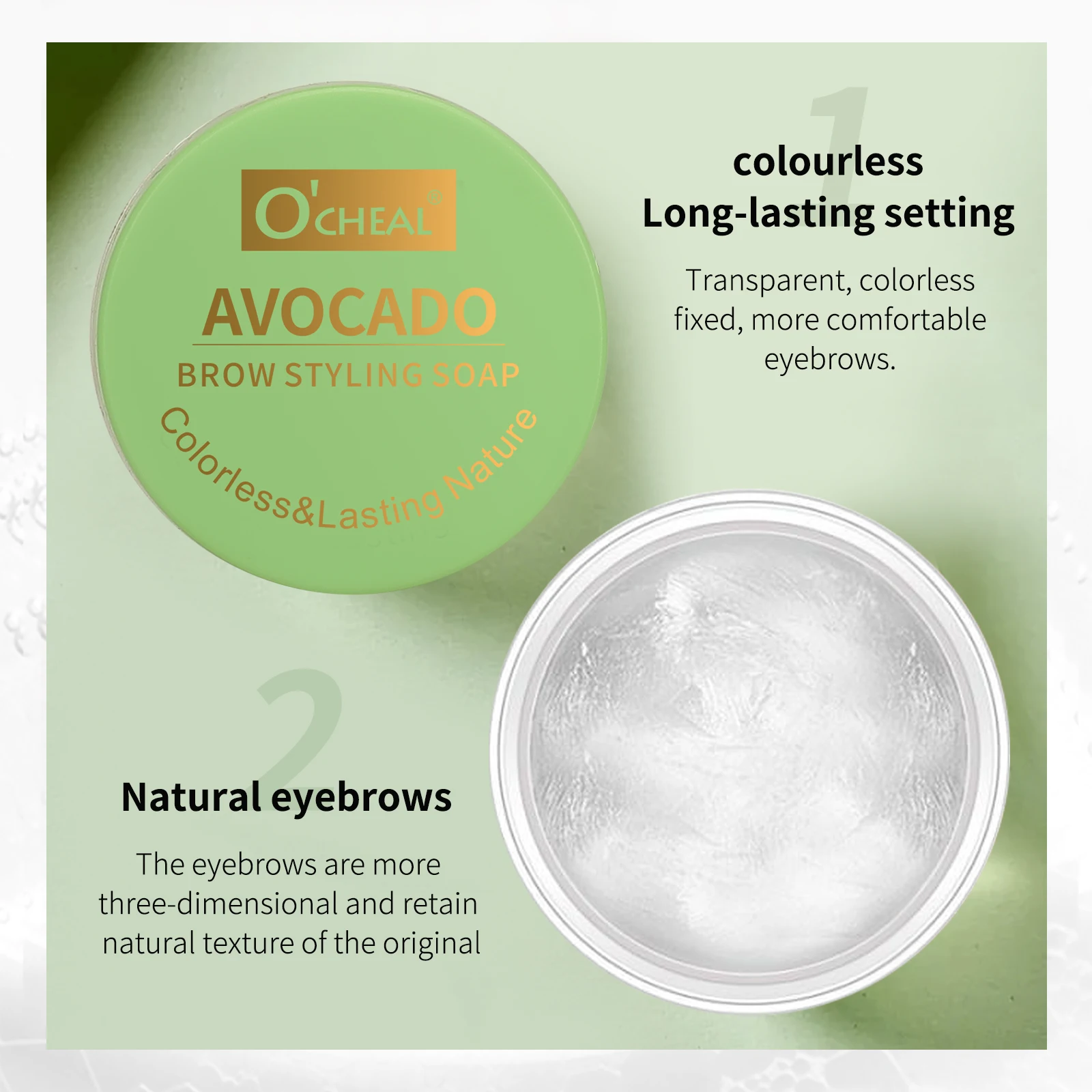 Gel modellante per sopracciglia, cera per lo Styling delle sopracciglia e sapone per scolpire, sapone naturale per lo Styling delle sopracciglia 3D a lunga durata impermeabile, Easy Ap