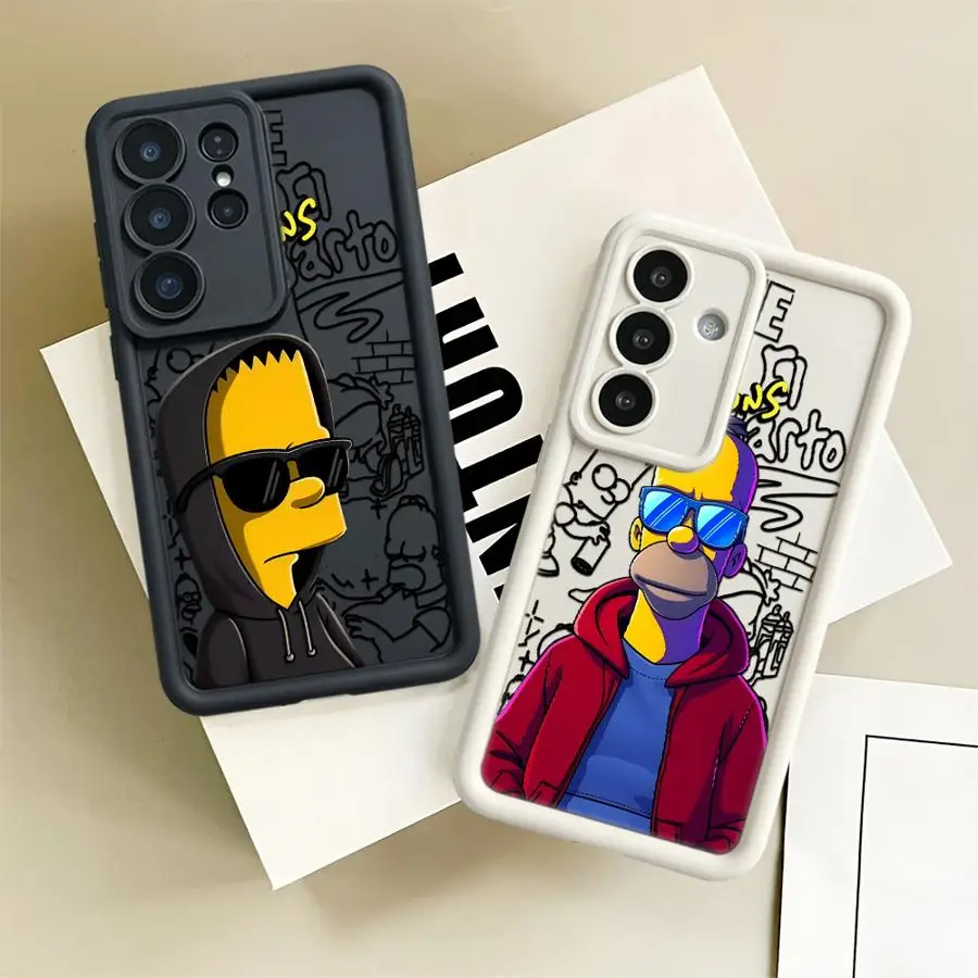 Phone Cover Case for Samsung Galaxy S26 Ultra S24Ultra S23 FE S24 Plus S25 Edge S22 S21 S25 S20FE The Simpsons Cool Pattern