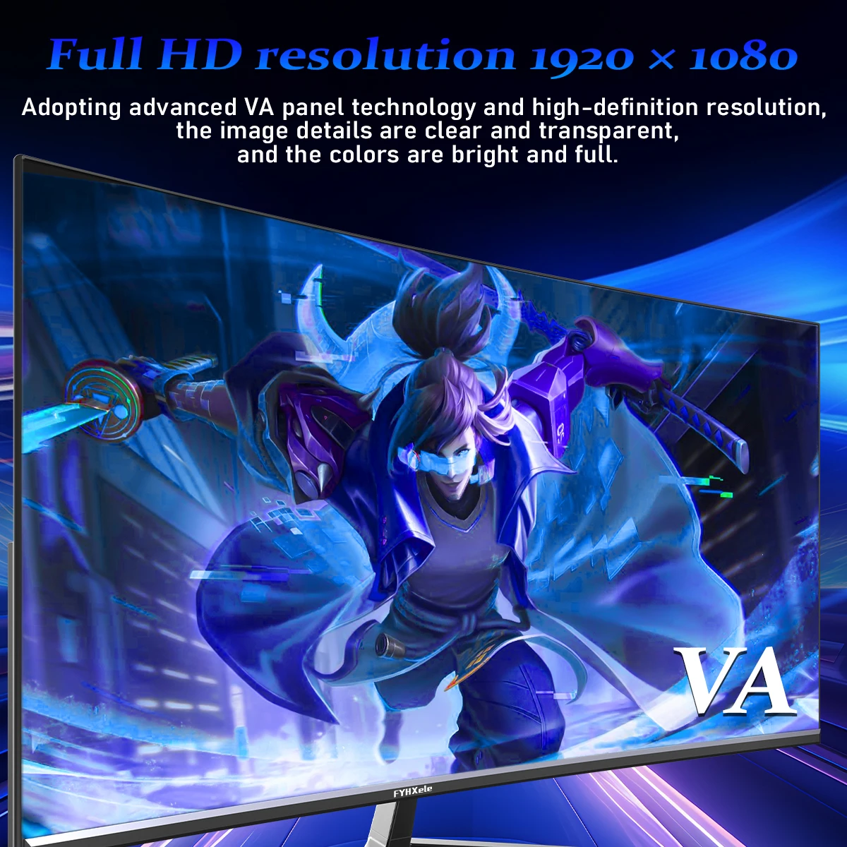 FYHXele 32 Inch Curved Monitor 180Hz 1ms Desktop PC LCD FHD Computer Display Gaming VA Panel Screen 1080P Desktop Display view 3
