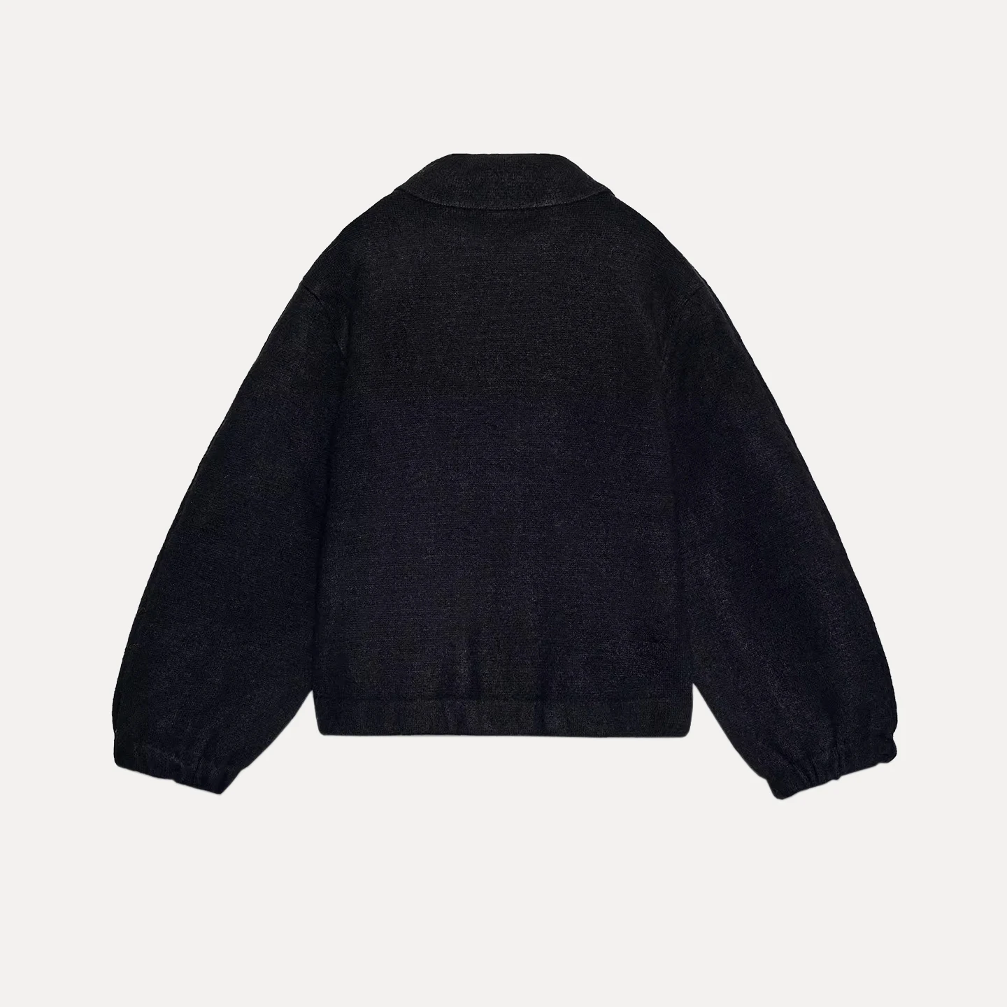 Z Women's Faion Pilot Knitted Jaet Zipper Collar Personali ort Outerwear Casual Loose Fit Long Sve Autumn Coat