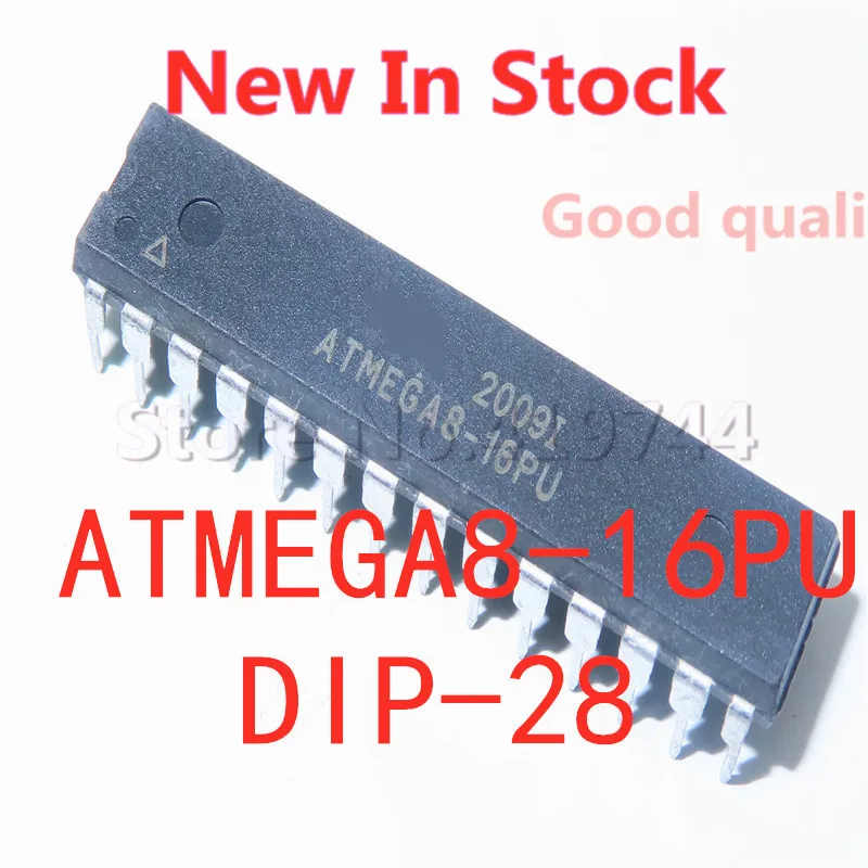 5PCS/LOT 100% Quality ATMEGA8-16PU ATMEGA8 DIP-28 MCU chip In Stock New Original