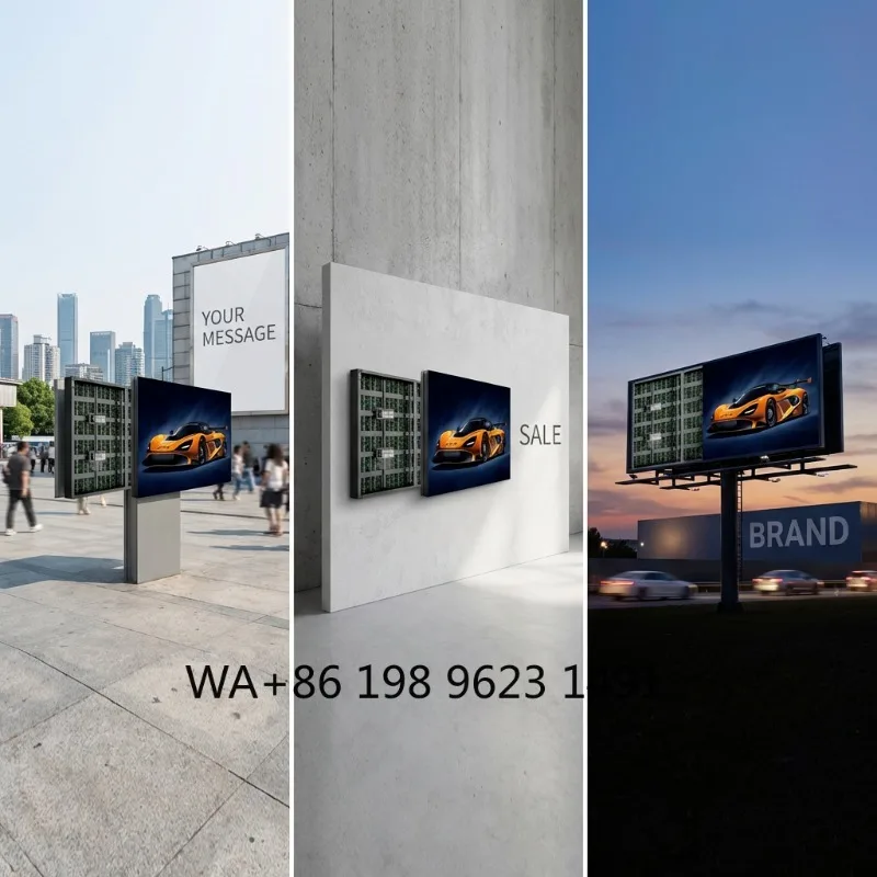 Custom LED Advertising Display Freestanding Wall Hanging Mount AC 220-240V Car Home Outdoor Venues 1Y Warranty