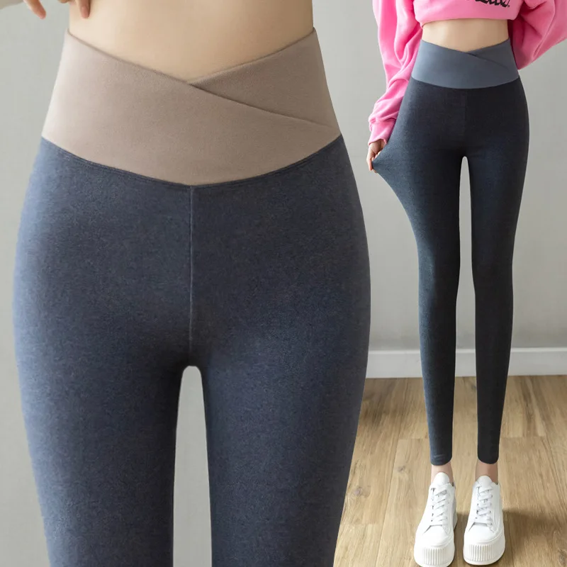 Woman Winter Open Crotch Fleece Thick Leggings Invisable Zipper Outdoor Sport Crotchless Clubwear Warm Keep Thermal Hot Pants