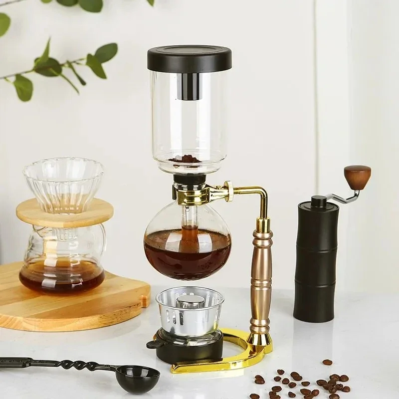 

Japanese Style Siphon Coffee Maker Tea Siphon Pot Vacuum Coffeemaker Glass Type Coffee Machine Filter 350ML 500ML