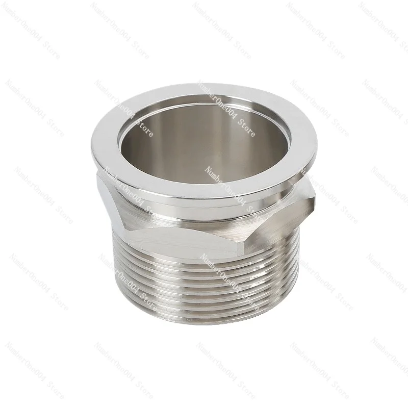 Applicable To KF Vacuum External Wire BSPT/NPT Hexagon External Thread To Vacuum Chuck Flange Joint 304 Stainless Steel