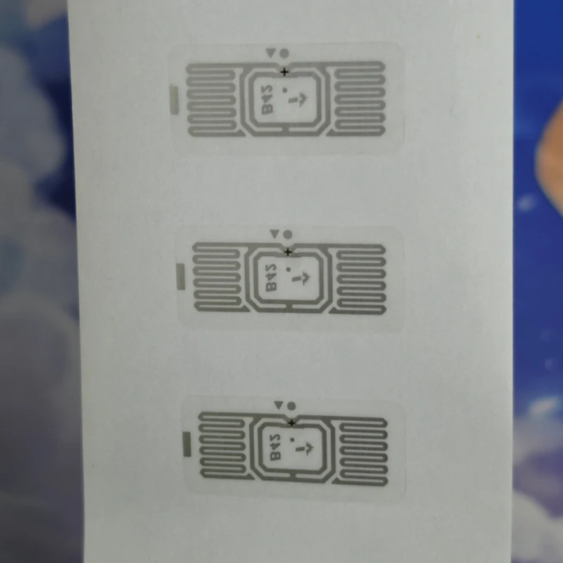 UHF RFID tag sticker Impinj Monza 4E B42 wet inlay 915mhz 900 868mhz 860-960MHZ EPCC1G2 6C smart adhesive passive RFID tags labe - Detail 1