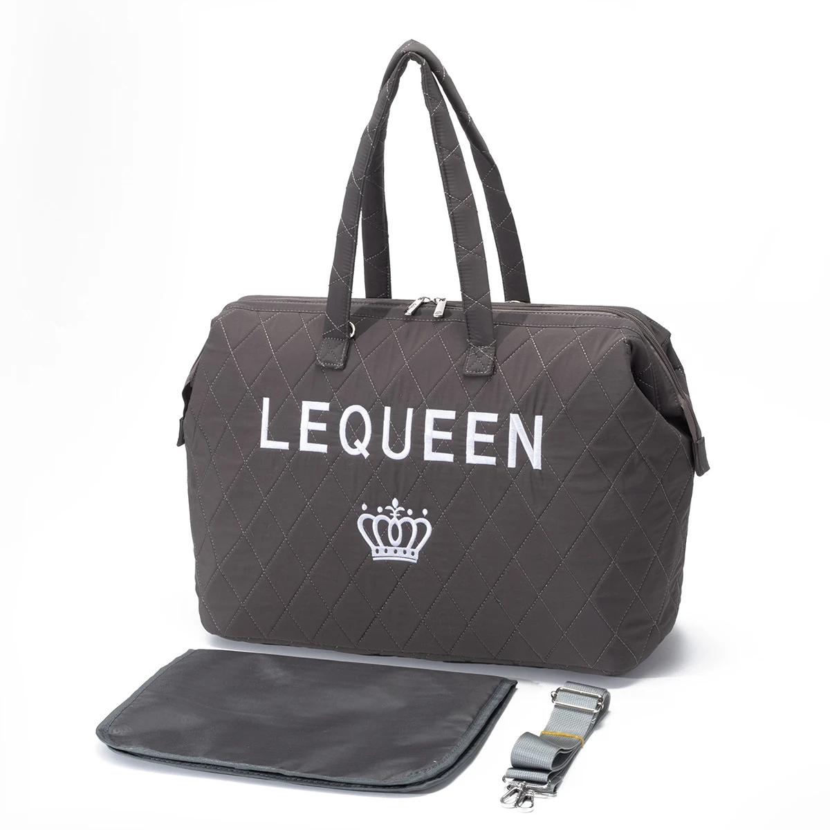 LEQUEEN Diamond Embroidered Handheld Shoulder Bag Large Capacity Mother Baby Parent Child Multifunctional Waterproof Mommy Bag