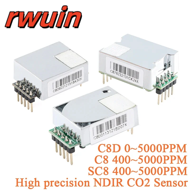 C8D SC8 C8 NDIR Infrared IR CO2 Carbon Dioxide Sensor High Precision Gas Concentration Detection Module 400-5000PPM 0-5000PPM