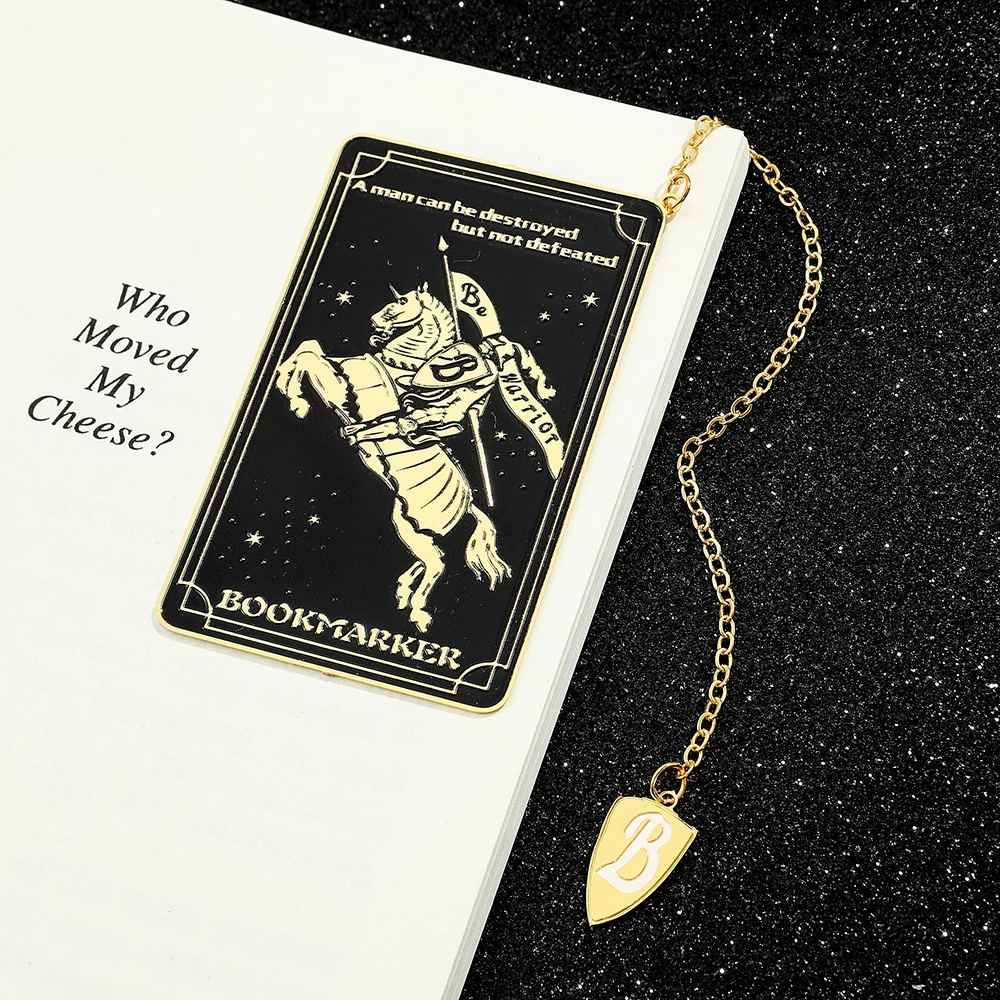 White Knight Metal Bookmarks Personalized Book Mark Gift for Book Loves Collection for Good Friends Stationery Reading Marker