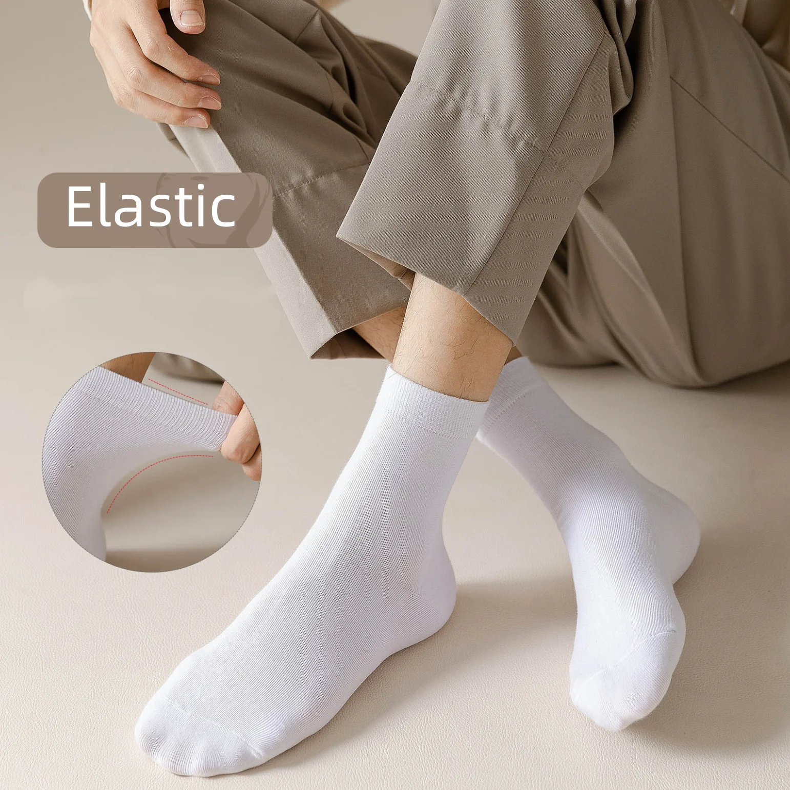 5 Paar – Herren-Basic-Kurzsocken |   Bequem, hautfreundlich, atmungsaktiv, geeignet für sowohl Business- als auch Freizeitkleidung, Unisex-Geschenk für die Feiertage