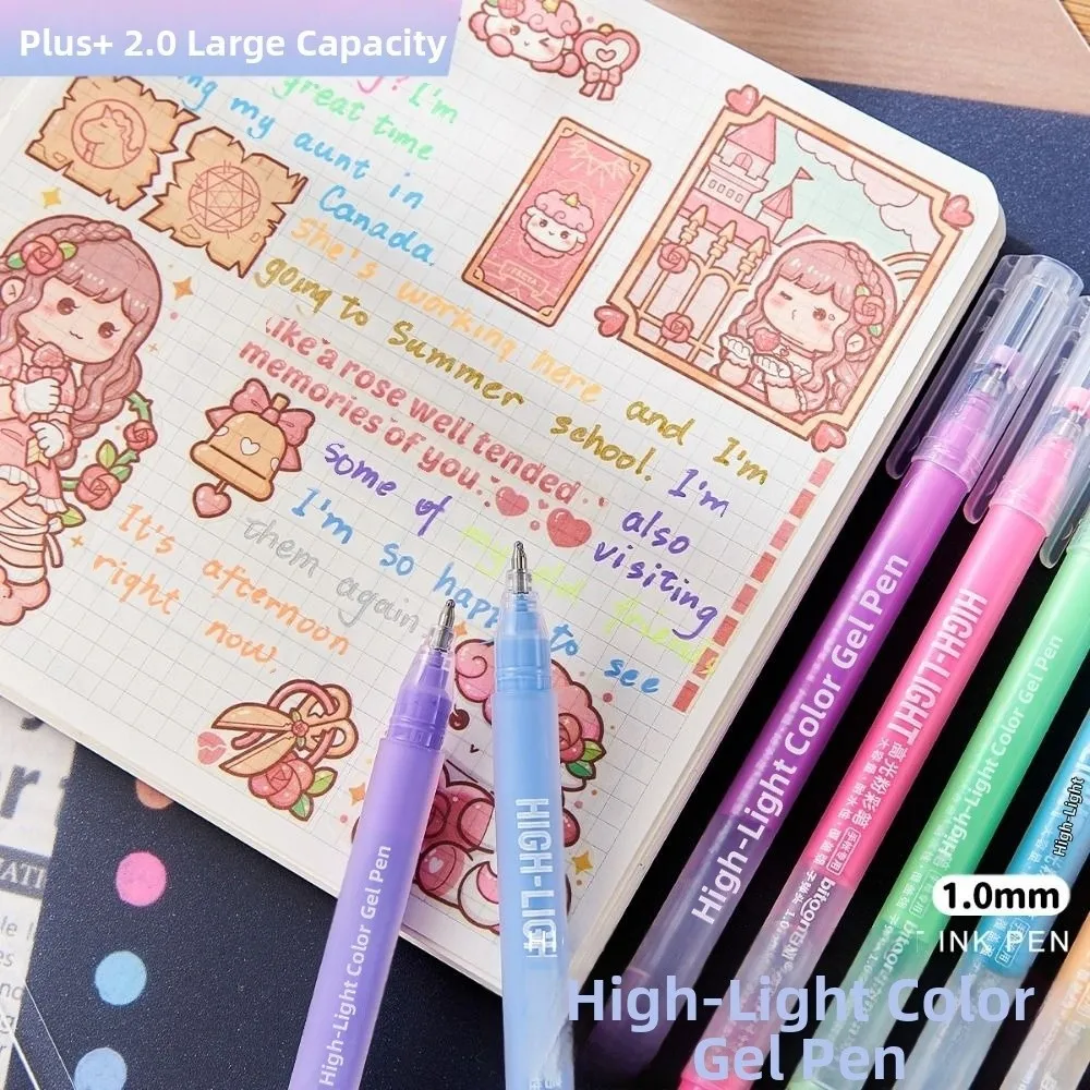 

12Colors/Set High Quality Color Ink Color Gel Pen 0.1mm ST Tip Macaron/Morandi/Retro Color Neutral Pen Writing Tools Stationery