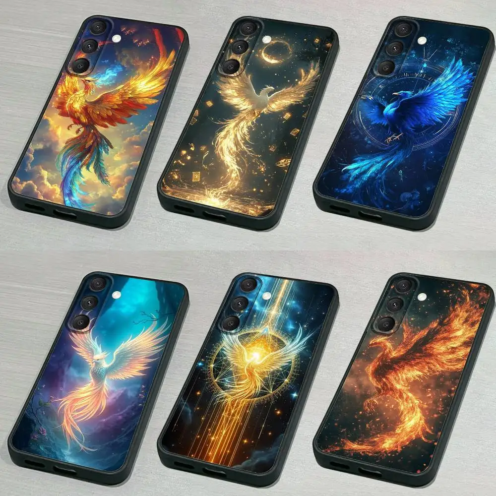 

Cool P-Phoenix Phone Case For Samsung S 25,24,23,22,30,21,10,9,Ultra,Plus,Lite,FE,4,5G Black Soft Case