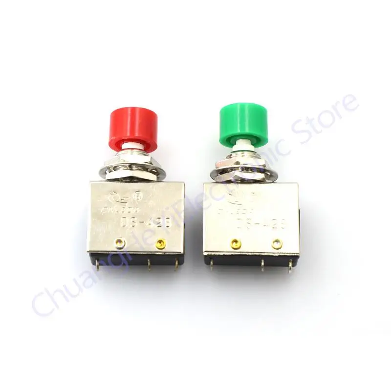 Hight Quality DS-428 Red and Green 8MM Push button switch ON-(ON) DS428 Self-reset