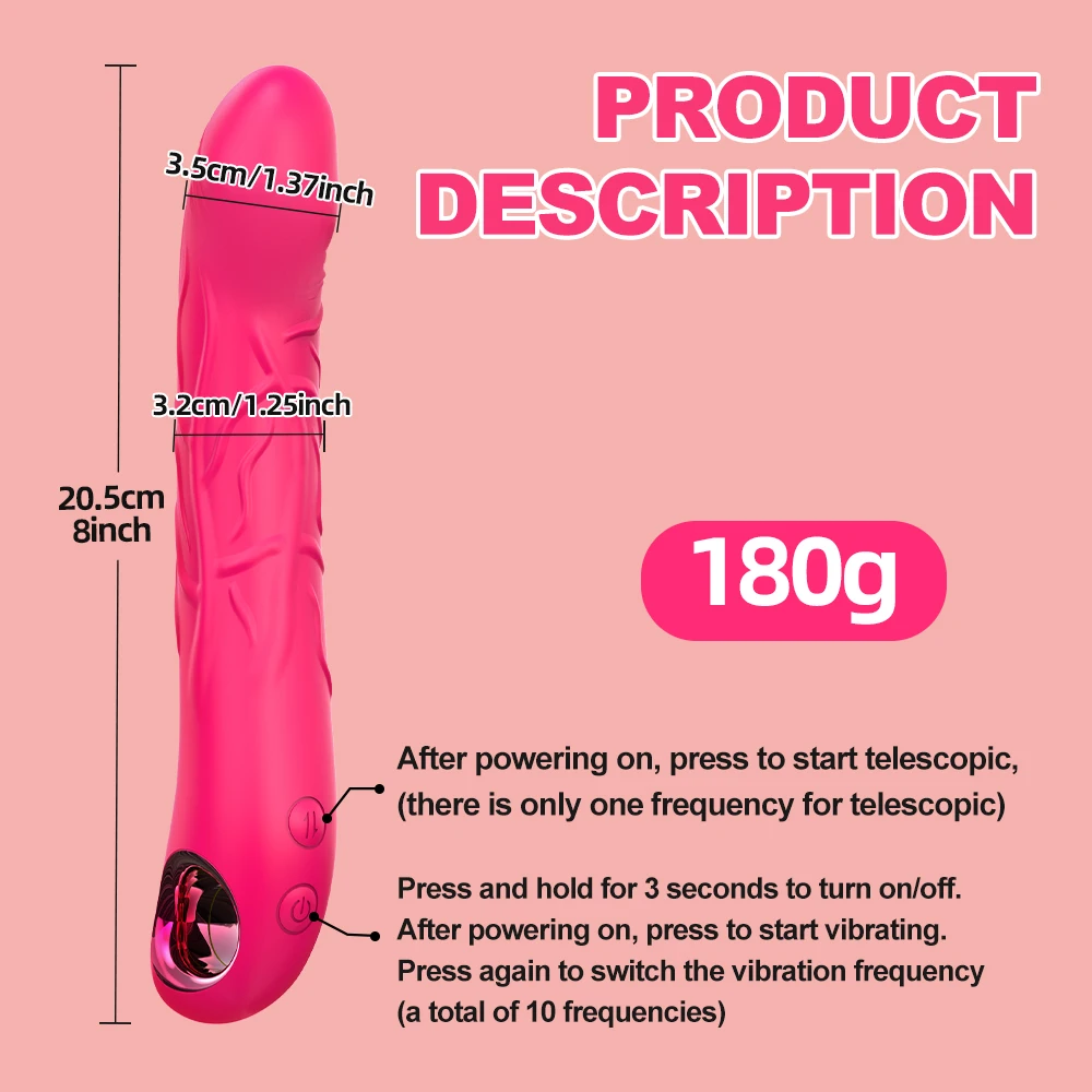 Vibratore del punto G del Dildo di spinta per le donne forniture per adulti stimolatore vaginale del capezzolo del clitoride bacchetta giocattoli per la masturbazione femminile 2 In 1